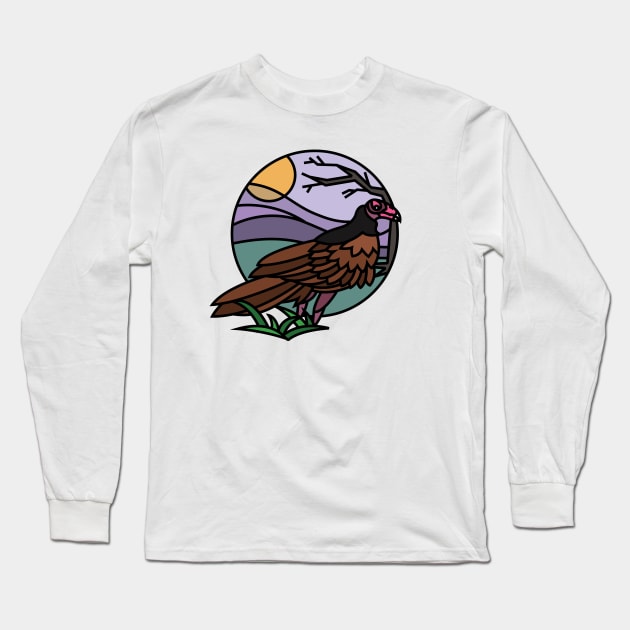 Turkey Vulture Long Sleeve T-Shirt by Joe Gottli